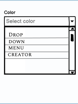 Drop Down Menu Creator