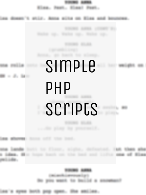 Simple PHP Scripts